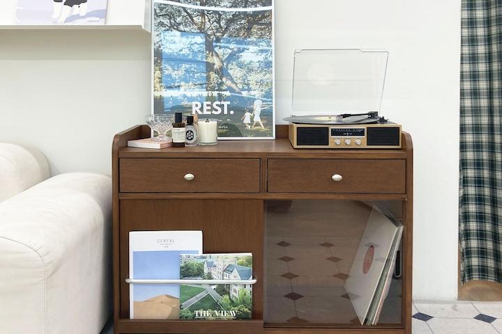 자체제작 다용도 수납장, Sliding door Cabinet