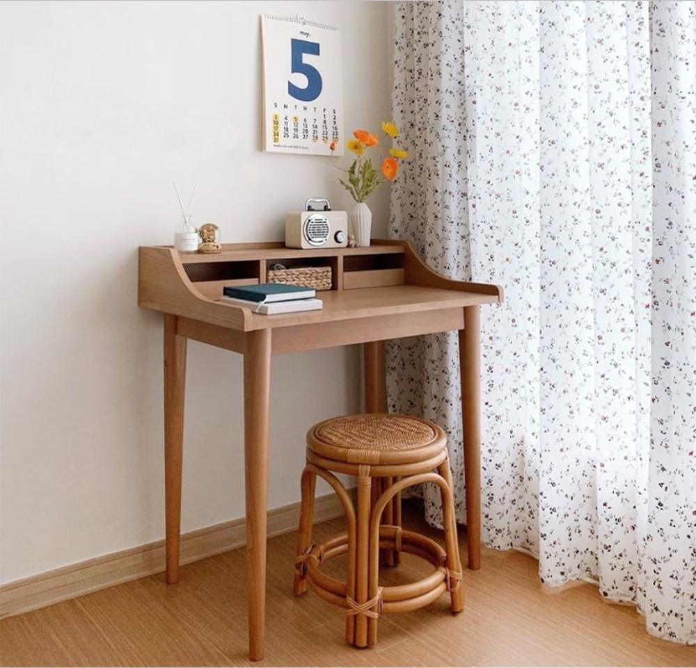 마켓비 미니책상 콘솔 수납책상 감성 인테리어 1인 화장대 애쉬베니어