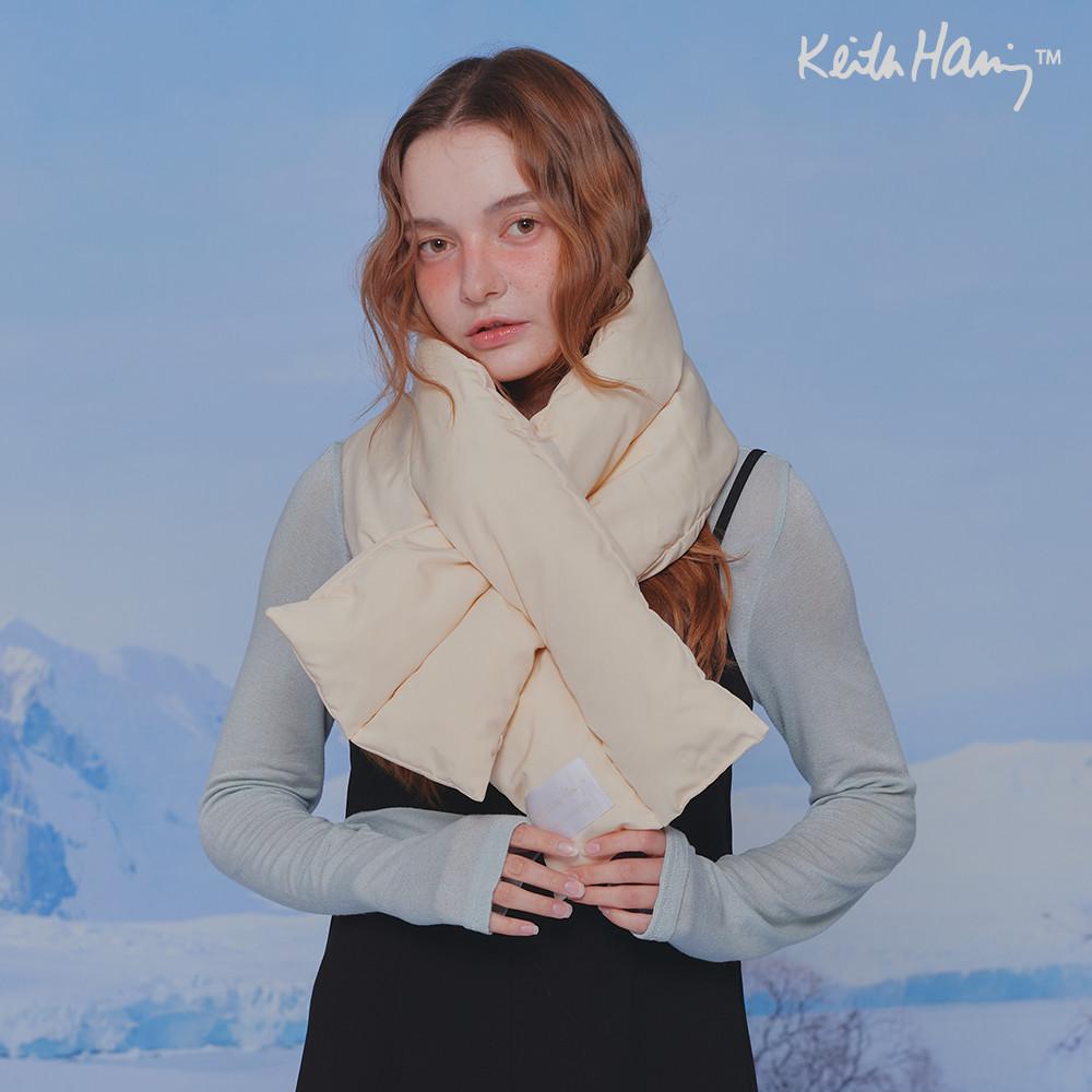 키스해링 히든포켓 패딩머플러 여성 남성 공용 패딩목도리 넥워머