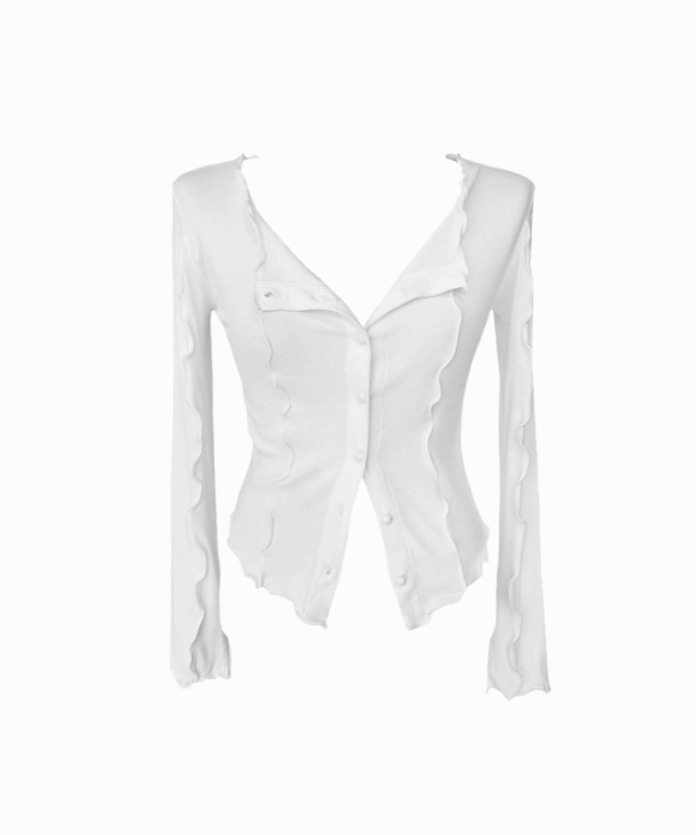 Angie wavy slim cardigan (2colors)