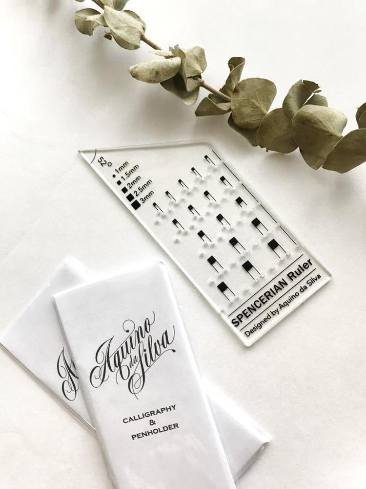 스펜서리안 자 SPENCERIAN RULER, 가이드라인, 영문 캘리그라피