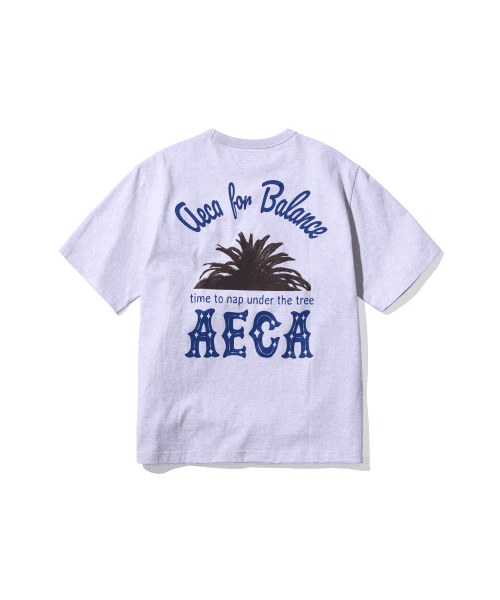 에이카화이트(AECA)  PALM AECA HALF SLEEVE-LIGHT GREY - 사이즈 & 후기 | 무신사