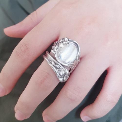 1904 R WALLCE&SONS sterling spoon ring (21-22호)
