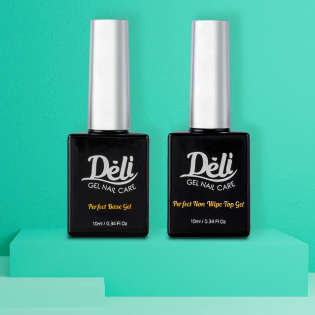 [델리뷰티] 젤네일 퍼펙트 베이스젤 10ml + 퍼펙트 논와이프 탑젤 10ml : 델리뷰티