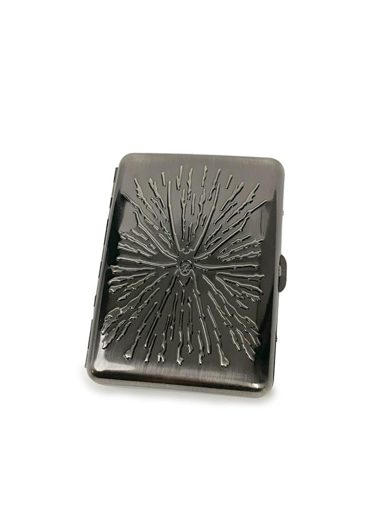 Black metal cigarette case