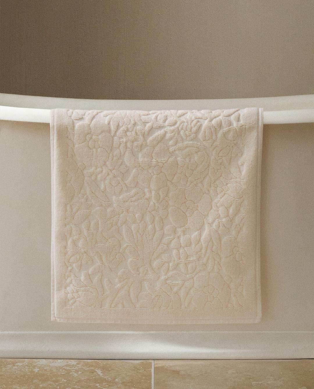 미끄럼 방지 자카드 코튼 욕실 발매트