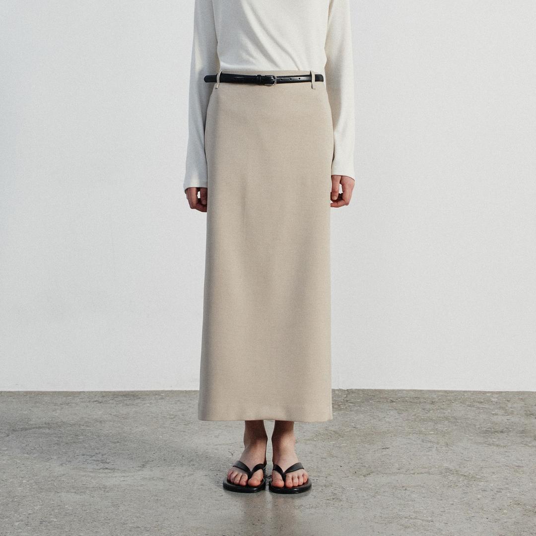 STANDARD FIT LONG SKIRT - BEIGE
