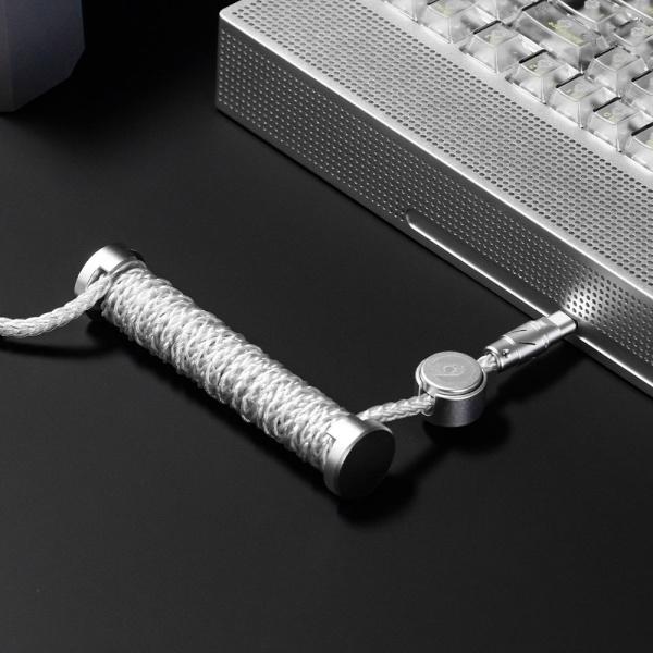 [앵그리미아오] 코일 케이블, NEON80 유선 기계식 키보드 전용 [실버] : 컴퓨존