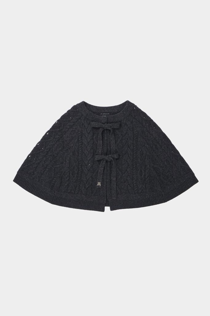 [LANVIN COLLECTION] 캐시미어 블렌드 케이블 케이프 머플러