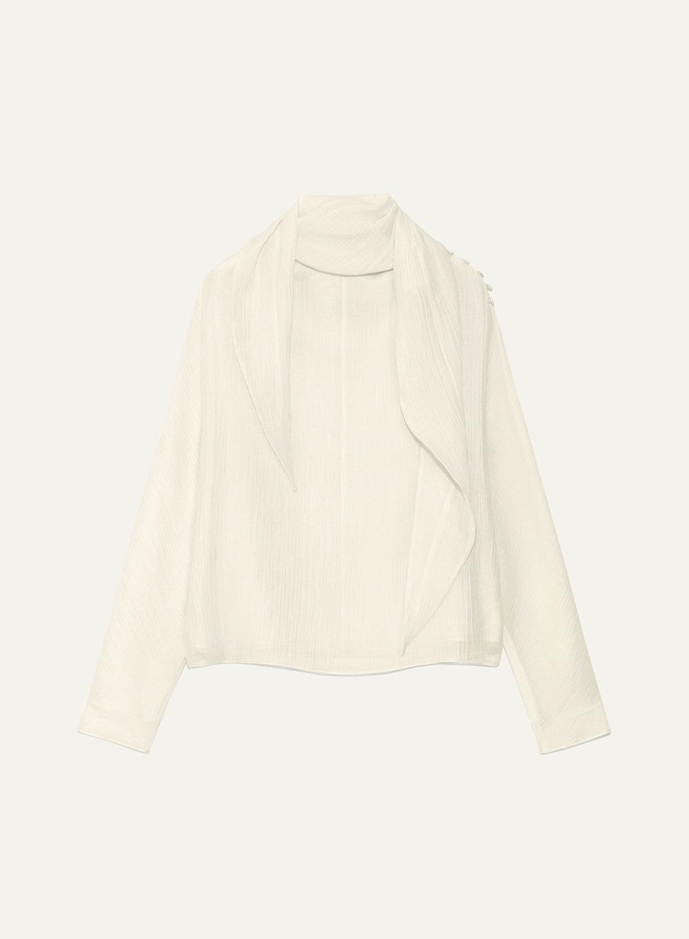 Scarf Kimono Top Cream