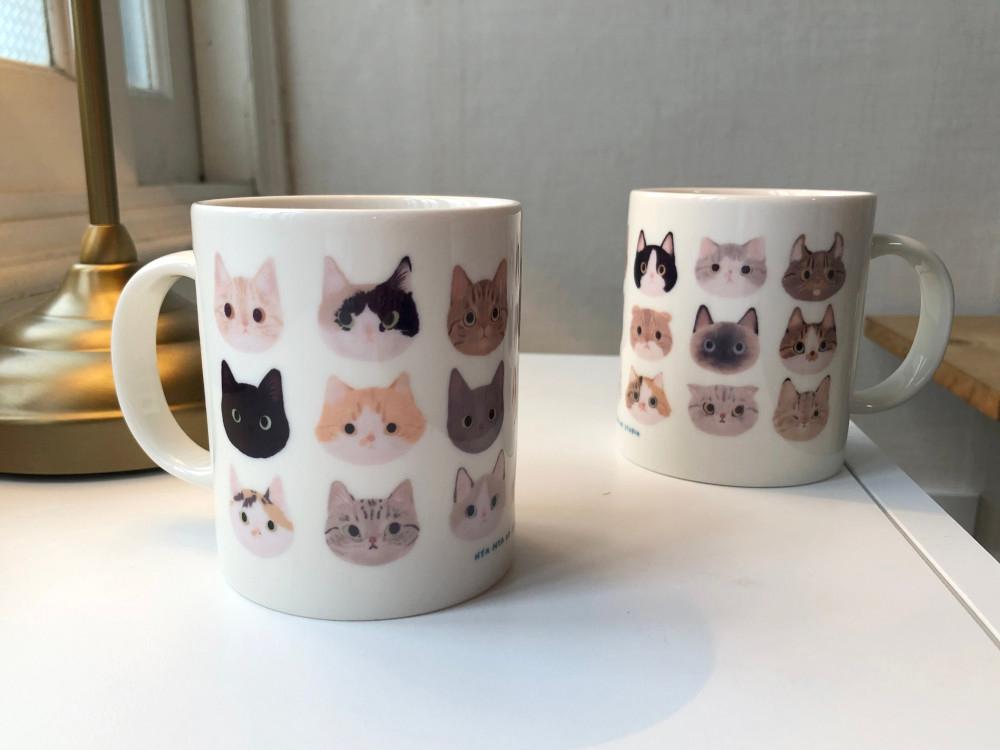모여라 야옹이 머그컵