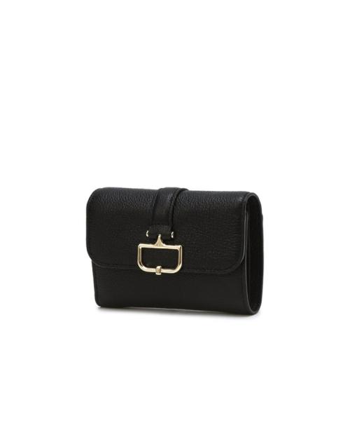 버크백 샬롯 블랙 D장식 소가죽 반지갑_DCWA6E541BK