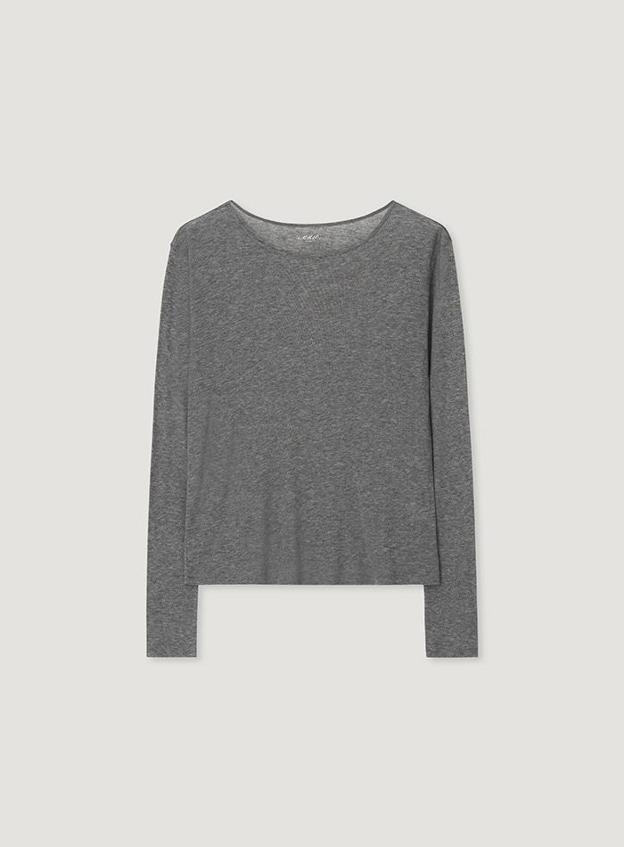 PAPER TEE_MELANGE GREY