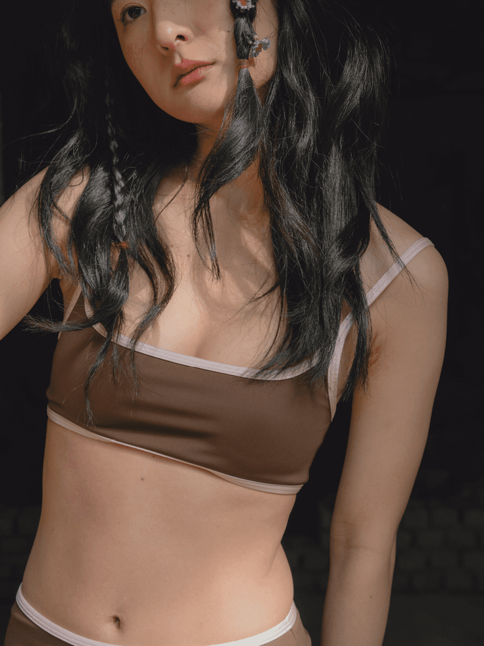 Swim bikini in Brown (Biodegradable fiber)