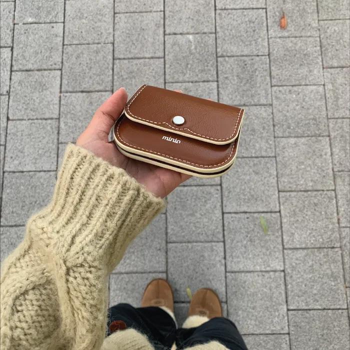 [2.6예약배송][minio] moono wallet (chock choco)