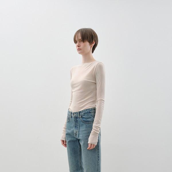SOFT WOOL ELEGANCE TEE _ CREAM BEIGE