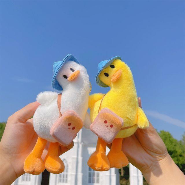 [재입고예정] 갸우뚱 오리 인형 열쇠고리 키링
