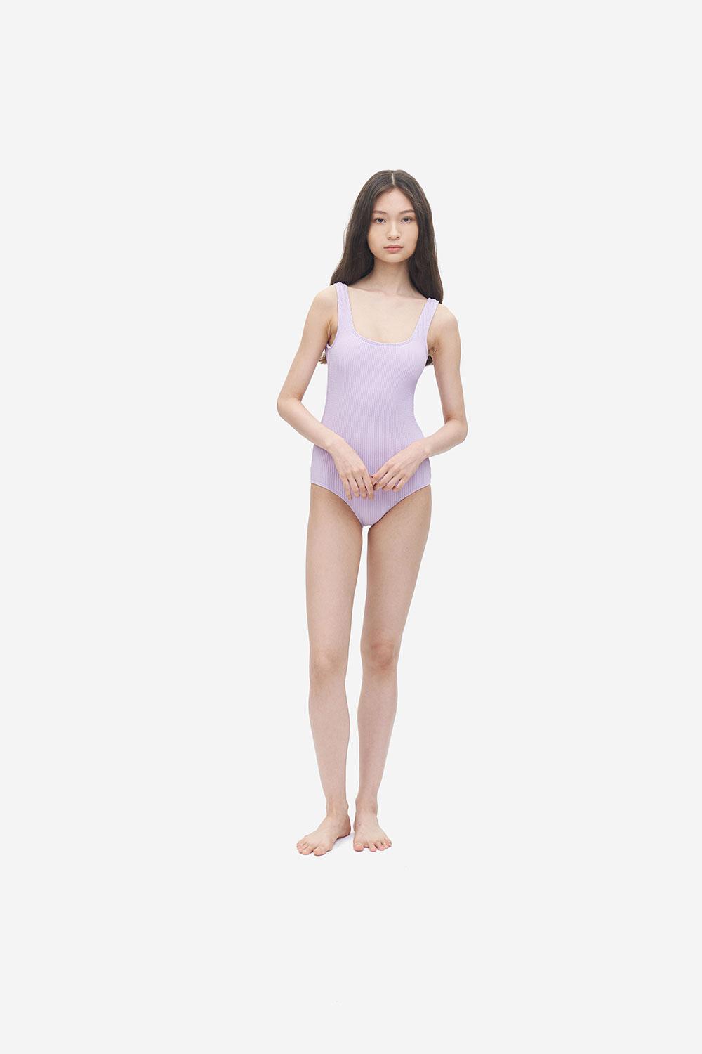 LILAC ARI SQUARE NECK SWIMSUIT