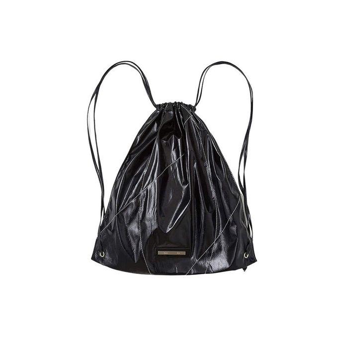 STRING COATING BACK PACK IN BLACK