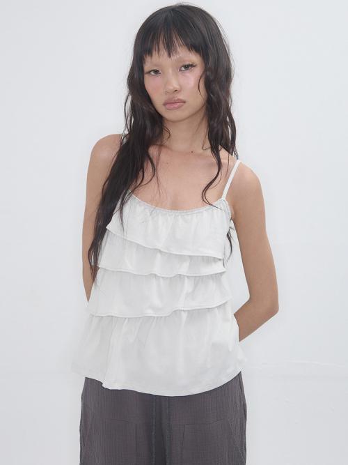 Unbalanced Frill Cami Mist