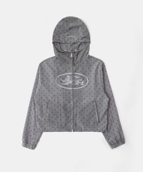 미스틱 나일론 리플렉티브 후드 집업 - 그레이도트