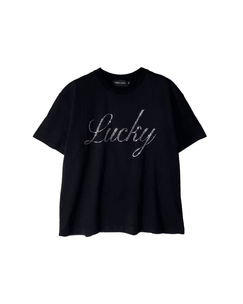 Lucky bling tshirt black