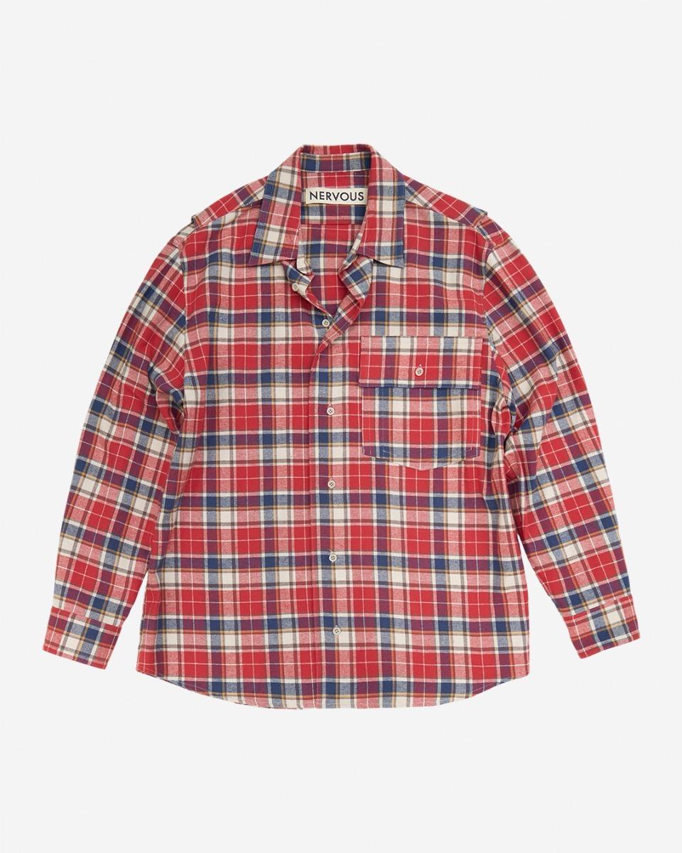 SOFT CHECK SHIRT _ red