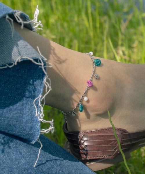 Blue pond bracelet & anklet (surgical steel)