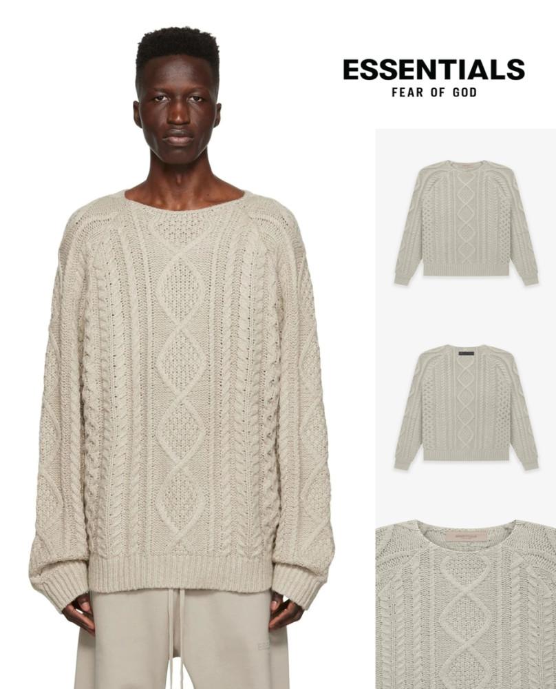 피오갓 에센셜 케이블 니트 스웨터 22FW 컬렉션 피어오브갓 스모크 6컬러