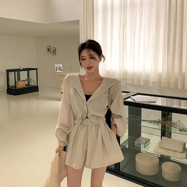 (주문폭주) 도멜 후드 벌룬 집업 팬츠 세트 SET