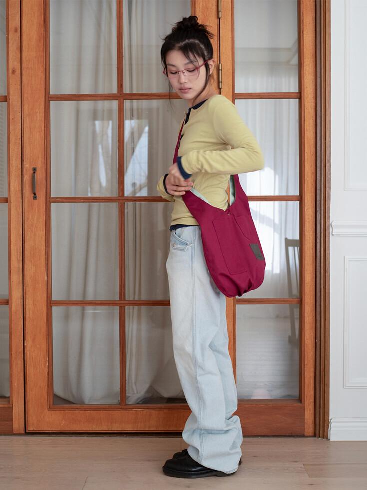 REVERSIBLE POCKET HALF BAG (CHERRY & MELON)