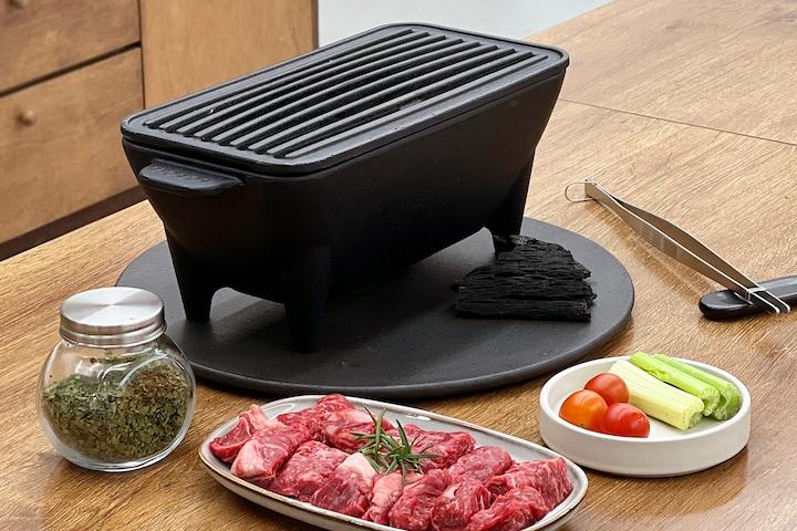 무쇠주물 세라믹코팅 사각화로 세트 + 캠핑가방(대)