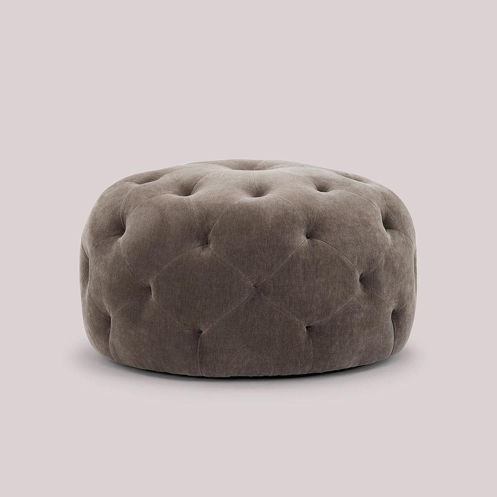 Abby 패브릭 푸프 오토만 스툴