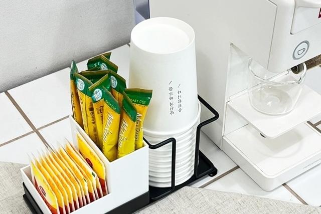 홈카페 종이컵 홀더 커피 티박스 탕비실 티백 정리함 2color