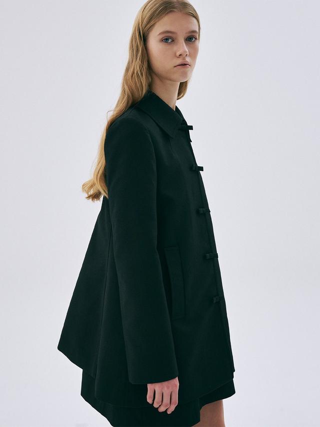 RIBBON A LINE JACKET_BLACK