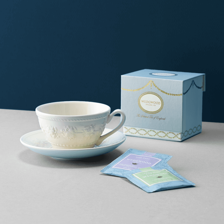 [단독] 웨지우드 나만을 위한 티타임 선물 세트 (티잔 1인조 + TEA 16입