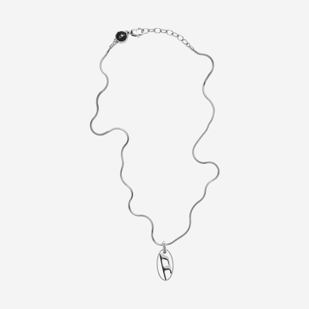 Dx1342 Stainless Steel Pendant Necklace Silver