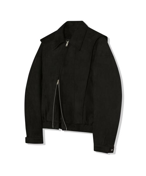 87-STAN150 헤비 플라켓 스웨이드 자켓 블랙