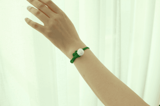 토끼풀 꽃 팔찌(초록색)