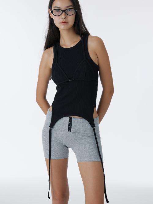 D링 투웨이 탱크 탑 (블랙)