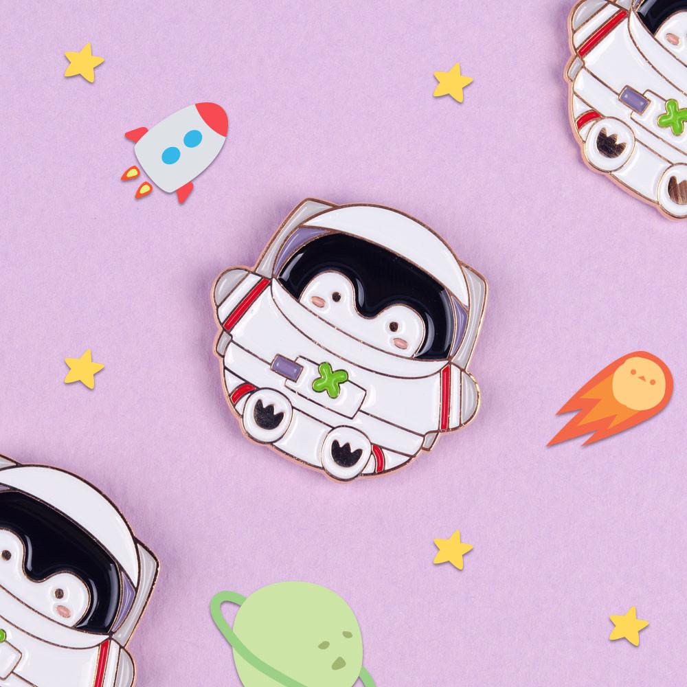 코우펜짱 골드 핀뱃지 우주비행사