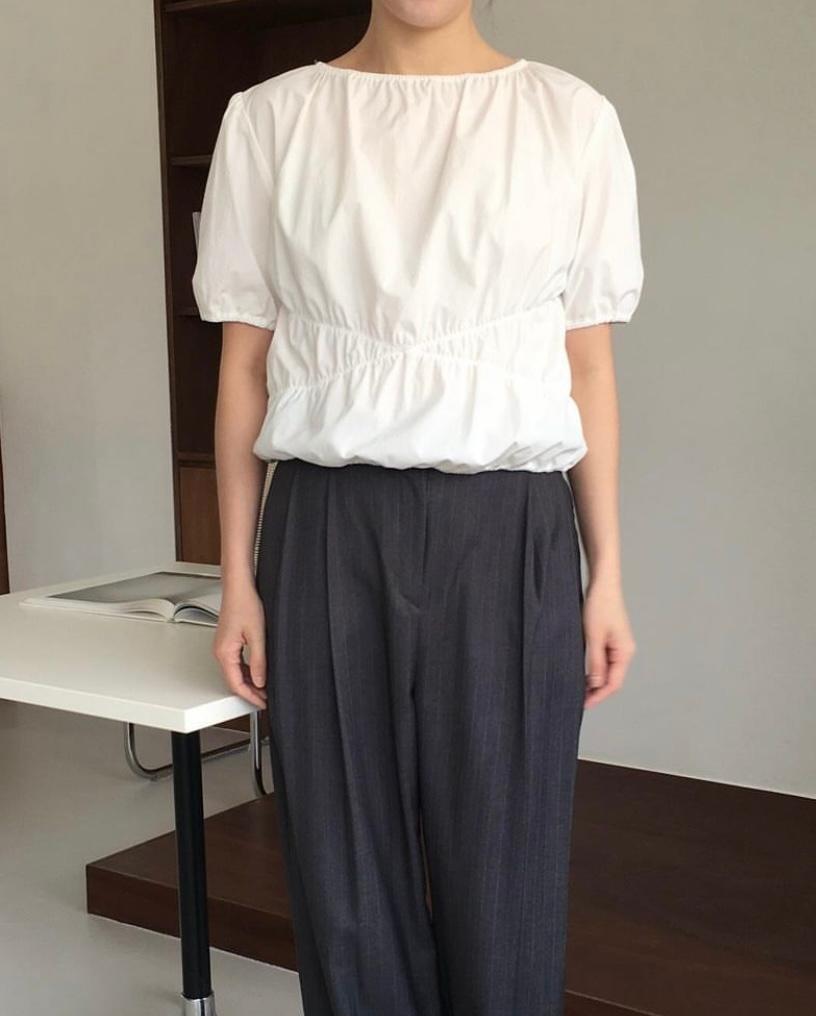 할시온 (주문폭주)크로스밴딩블라우스 (3color)