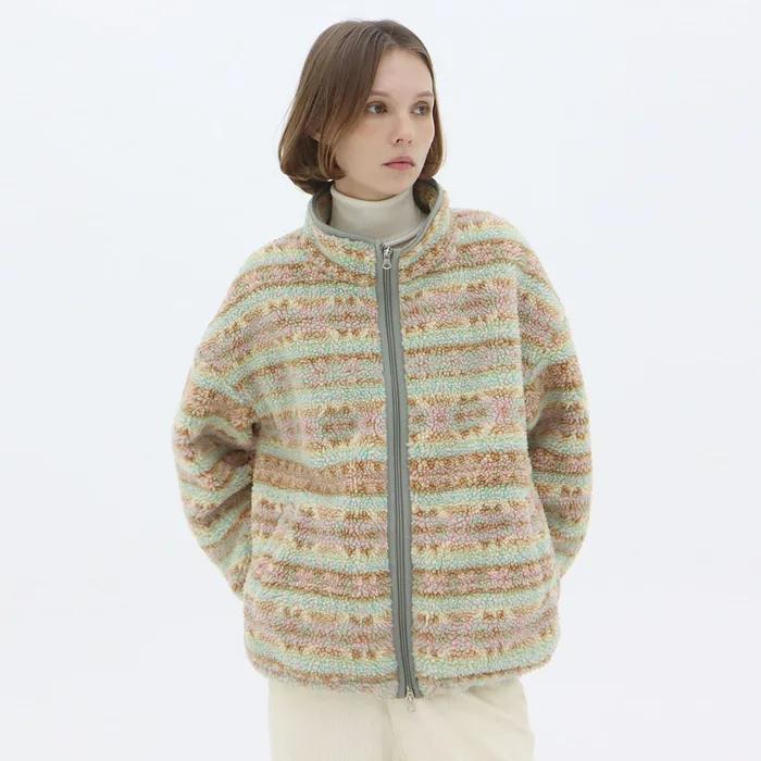 [파우치 가방 SET] Ethnic Fleece Zip-Up_Tropical