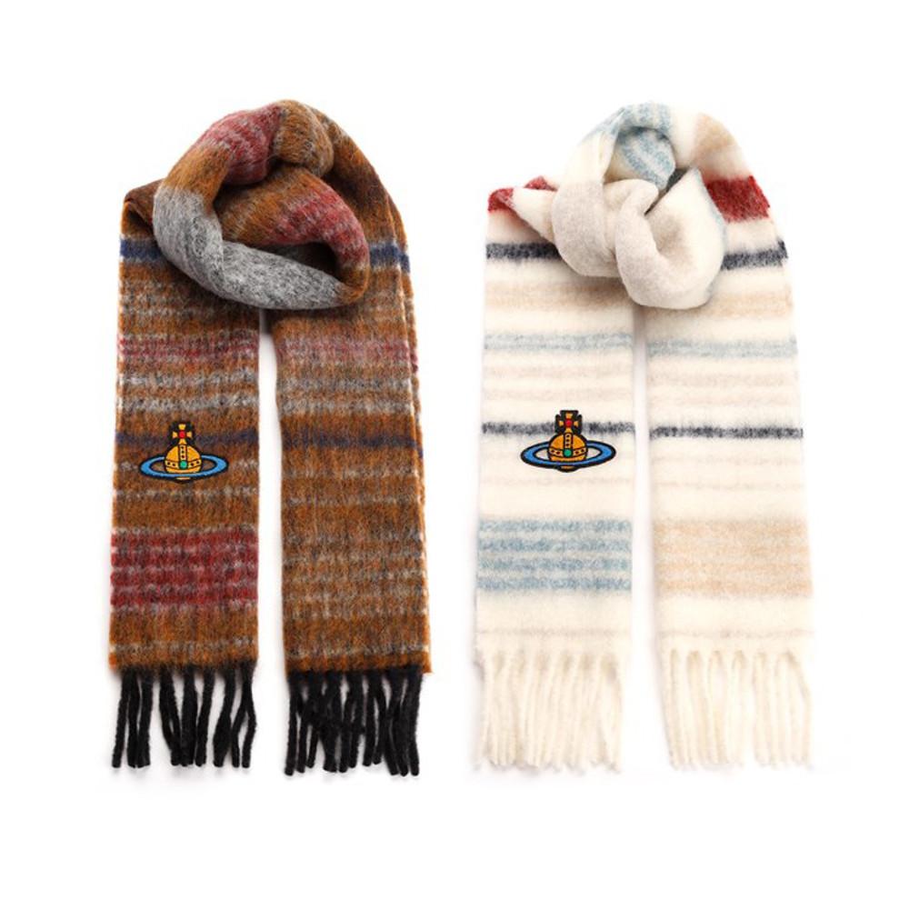 비비안 웨스트우드 청키 멀티 스트라이프 알파카 머플러 목도리 VNTCSC0003