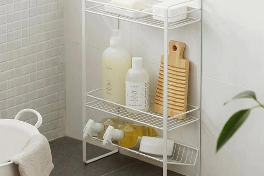 철제 화이트 3단 다용도선반