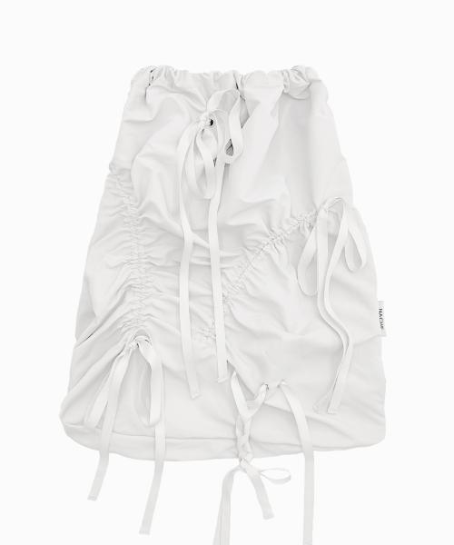 LIGHT SHIRRING GYM SACK WHITE