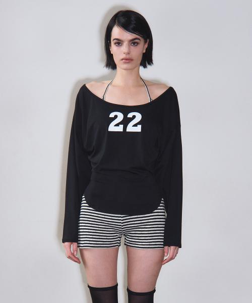 22 오프숄더 티셔츠 (Black)