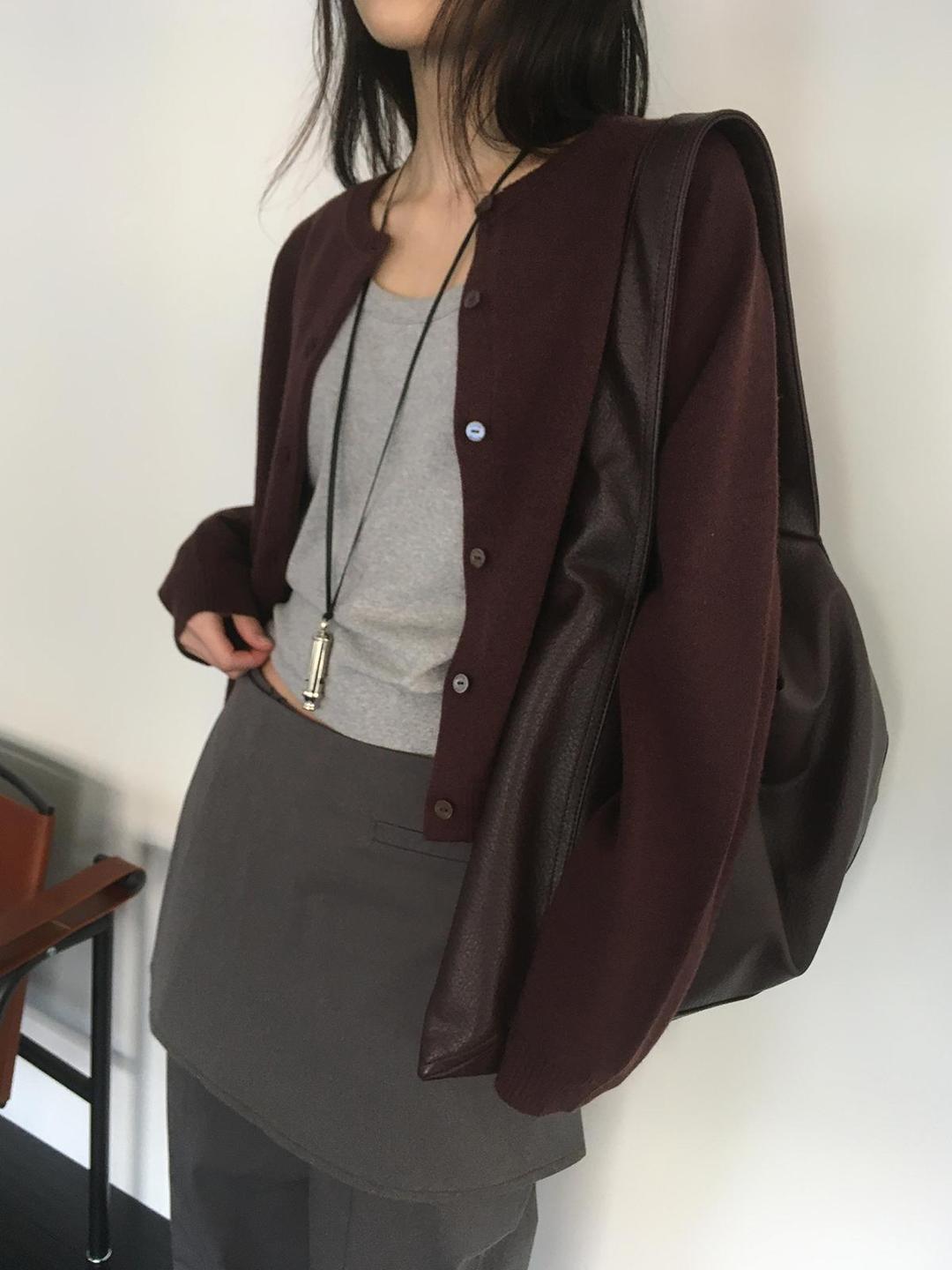 미엔느 [미엔느] hayden round cardigan / 헤이든 라운드 가디건 (5col)