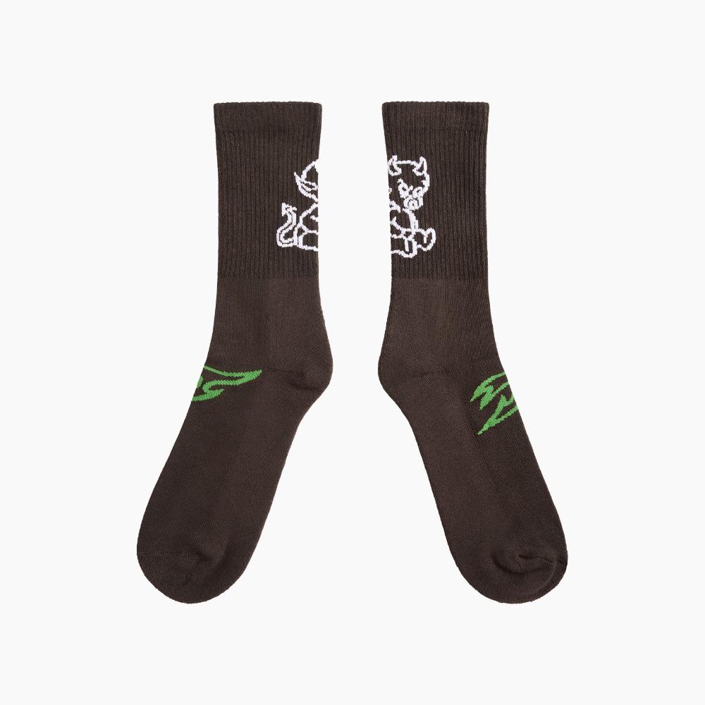 TOKEN Baby Devil Socks "Brown\"
