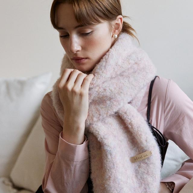 Shibori hairy soft long muffler - 5color